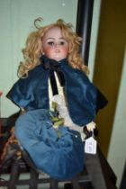 Simon and Halbig a first quater 20th century porcelain headed doll 48cm tall