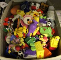 A box of 1980/90's McDonalds toys & others