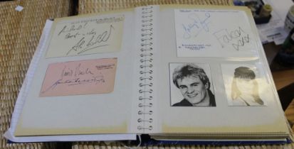 Album of over 50 entertainers photographs & autographs, Bobby Davro, Peter Brough, Billy Cotton, Eng