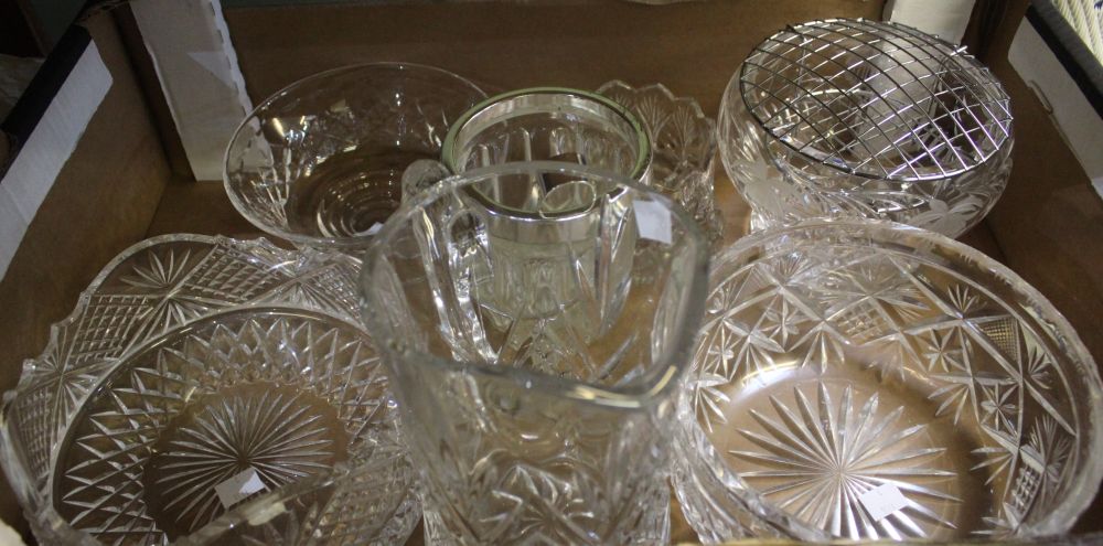 A box containing cut glass jug, bowls ice-bucket etc - Image 2 of 2