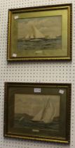 Henry Shields - A pair of nautical original watercolours , Olivette & Neptune