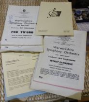 A collection of over 20 concert programmes from 1970 / 80's mainly from Royal Spa Centre, Leamington