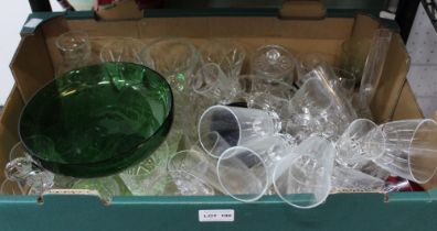 A box containing a good selection of glassware