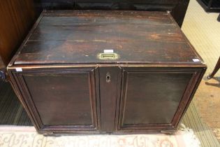 An old stained pine trunk