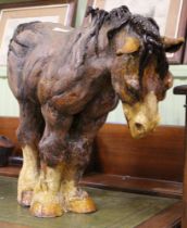 Pottery model of a large donkey