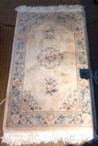 Chinese washed wool floor rug