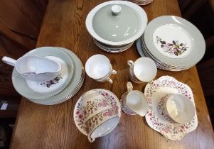 A part Windsor bone china tea set and a part Dinner service