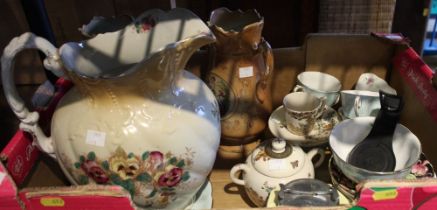 A box containing a selection of vintage china
