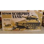 A 1970s Action man Scorpion tank in box.