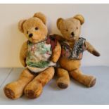 Two 1940s mohair teddy bears.