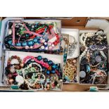 A quantity of beaded necklaces, chain necklace, fancy necklaces, braclets