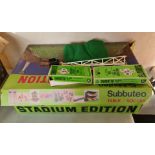 A part Subbuteo stadium edition set with players and nets.