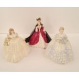 Three Coalport figures The Wicked Lady,Lily, and Tris.