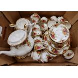 A forty piece Royal Albert Old Country Rose tea set.