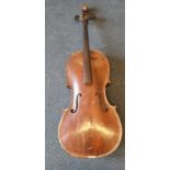Pre-owned German 4/4 Cello 76 cm length of back lob and 70 cm string scale.