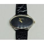 A Roy King wrist watch, having a black dial, case stamped 925, on a black strap.