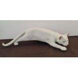 A Royal Copenhagen large white cat 059.