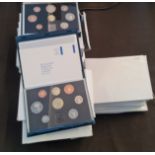 A collection of 16 GB proof sets of coins between 1983 and 2004. A little duplication.