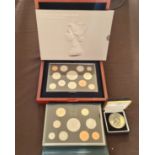 2007 Executive proof collection of 12 coins in presentation box. Also 1804 Nelson commemoration