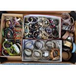 A quantity of costume jewellery bangles