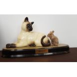 A Beswick cat and mouse figure Watch It.