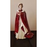 A Royal Worcester the Queen’s 80th birthday figurine.
