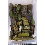 A collection of military die cast vehicles Dinky, and Corgi.