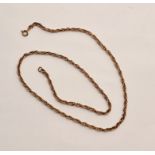 A rope twist chain, stamped 9k, approx. length 48cm.