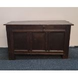 A 18th century oak blanket box.