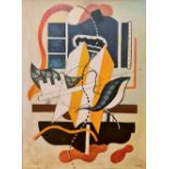 *After Fernand Léger (1881-1955). Oil on board abstract study. Bears signature and dated 28 to