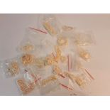 A bag containing various cultured pearls, some loose, strings of pearls some A/F