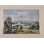 AUBREY R. PHILLIPS, signed, dated 1987, pastel on paper depicting a landscape with hills to