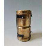 A Joseph Lucas brass spare bulbs holder and bracket height approx 14,5 cm.