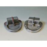 Two Joseph Lucas desktop art deco ashtrays.