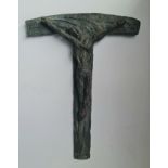 A bronze sculpture of Christ on cross height 52,5 cm.