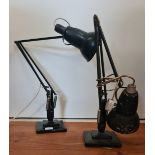 Two Herbert Terry Anglepoise lamps.