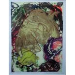 Pauline Bradley. A lithograph and etching of a reclining female nude entitled "Nest 1". Signed in