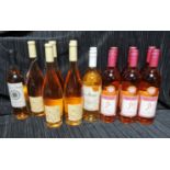 *14 bottles of rose wine to include Belledrontaine