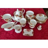 A Royal Albert Old Country Rose tea / diner set approx fifty pieces.