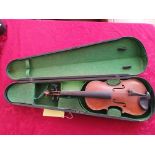 A Maidstone 3/4 Violin and case c.1920s.