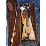 A English travel violin by R.G.Hahn Plymouth 1985 No,3 in case with bow
