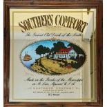 A Southern Comfort adventuring wall mirror.