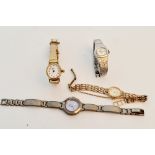 Three various ladies wristwatches to include a Rotary, Seiko and Limit on bracelet straps with a
