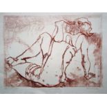 Pauline Bradley. A contact drawing on paper entitled "Dancer Resting" and signed in pencil. 59cm x