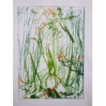 Pauline Bradley. A lithograph and monoprint entitled "In the Wood 2". Signed in pencil and dated 08.