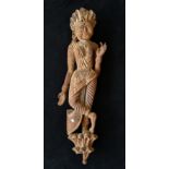 A early 19th century Indian wooden carved Goddess Krishna 76 cm.