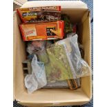 A box containing Hornby railway model buildings steam super sound etc.