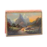 An attractive documentary Spa work needle or note book case, of rectangular form, each side