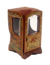 A French Vernis Martin style watch case in the form of a miniature sedan chair, circa 1900, bevel