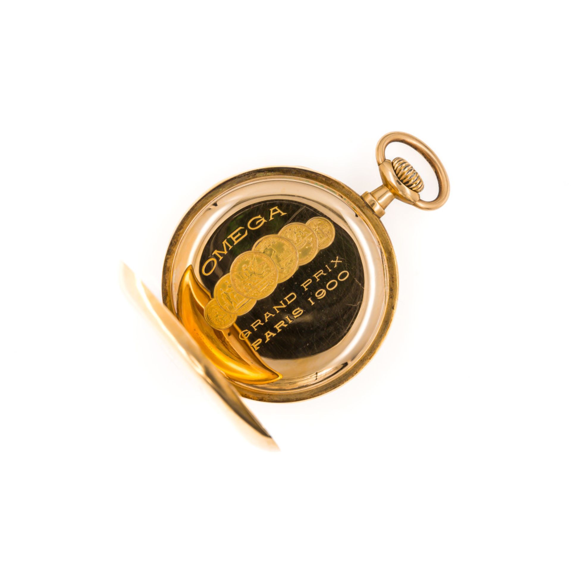 OMEGA IN GOLD, 1900s - OMEGA IN GOLD, 1900S Case: signed, n. 3092081, four-body in 18K gold. Dial: - Image 3 of 4